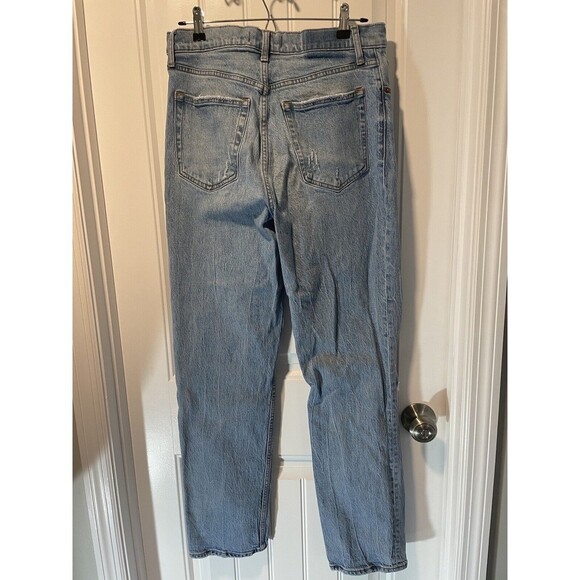 Abercrombie Fitch Womens Jeans 30 90s Straight Ultra High Rise Distressed Demin - Picture 7 of 12